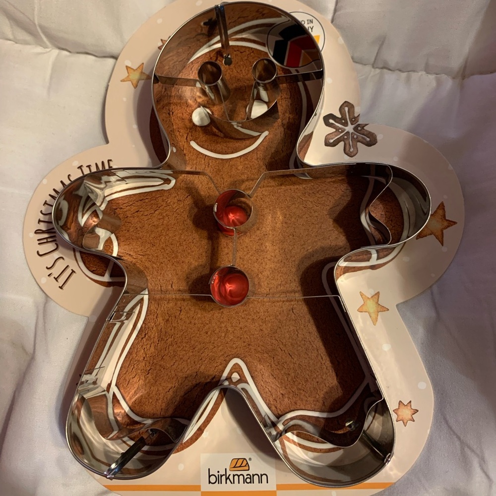 Birkmann Gingerbread Person Metal Cookie Cutter 7" NEW
